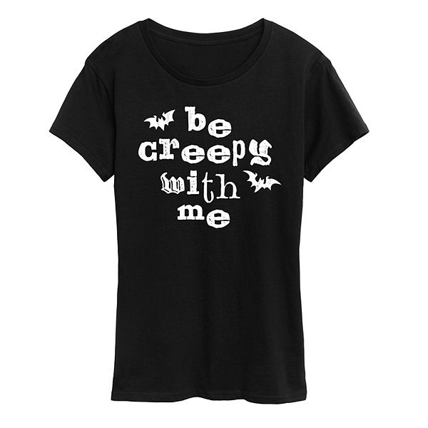 

Женская футболка с принтом "Be Creepy With Me" Unbranded, Black, Черный, Женская футболка с принтом "Be Creepy With Me" Unbranded, Black