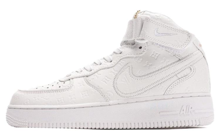 

Кроссовки Louis Vuitton Air Force 1 Mid Unisex, белый, Серый, Кроссовки Louis Vuitton Air Force 1 Mid Unisex, белый