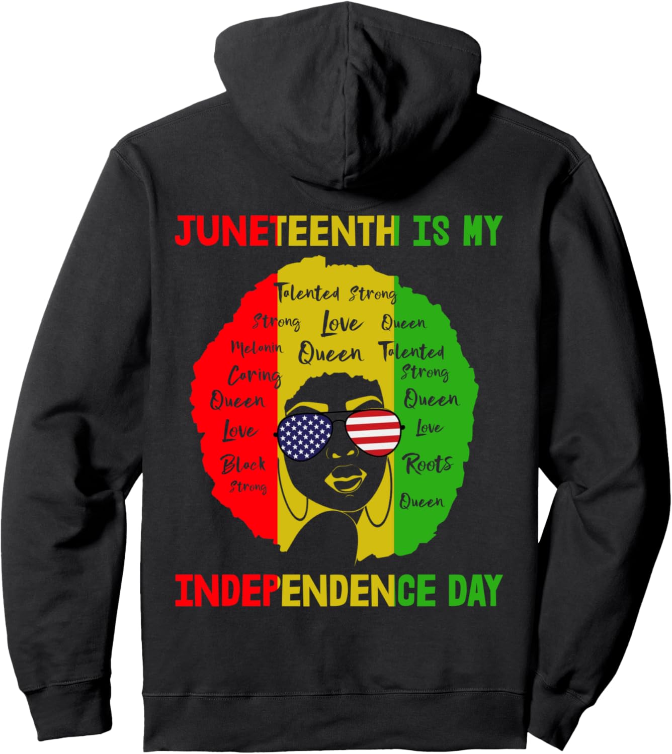 

День освобождения рабов (Juneteenth) - мой День независимости, Худи Juneteenth Gifts For Women: African American Freedom, черный