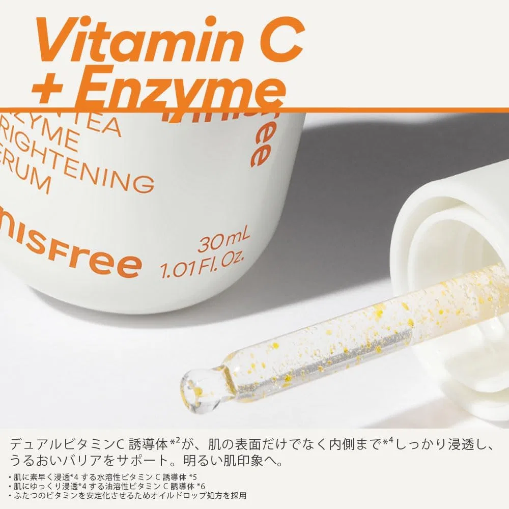 Сыворотка Innisfree — Осветляющая Vita C Green Tea Enzyme Bright Serum, 30 мл — фото 4