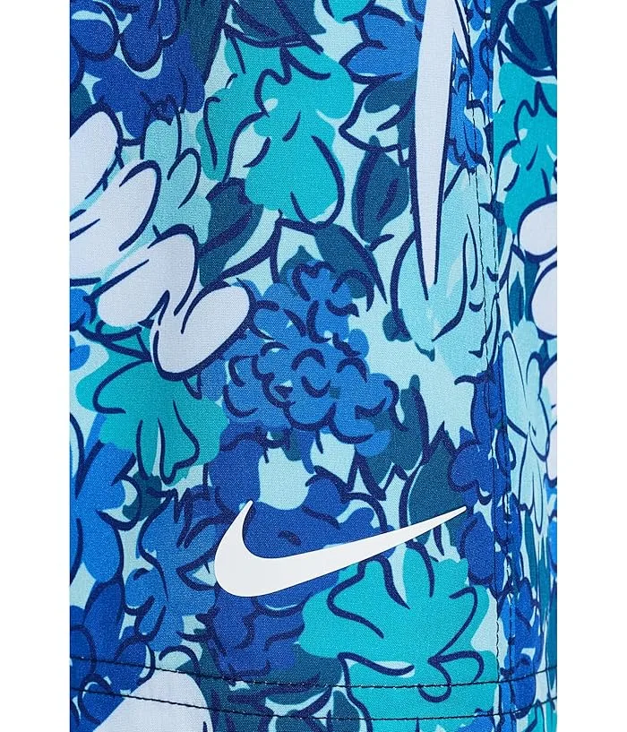 Плавки Nike Kids Breaker Floral All Over Print 7" Boxer Volley, Blue Crystal — фото 3