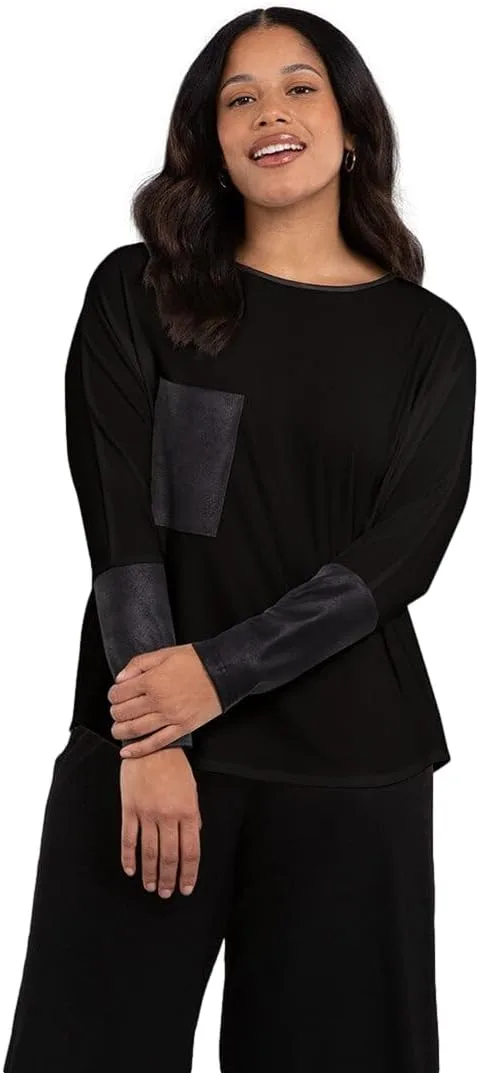 

Sympli Women's Nu Cinch Top с искусственной кожей