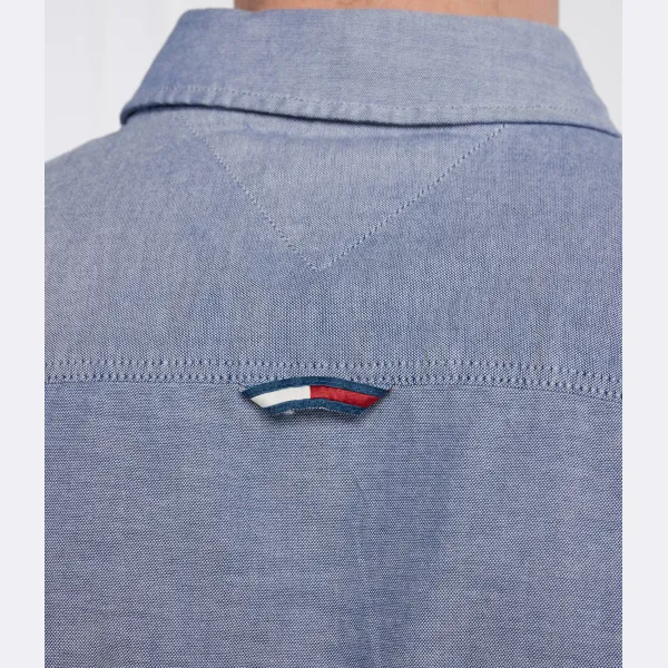 Рубашка приталенного кроя Оксфорд Tommy Hilfiger, синий — фото 3