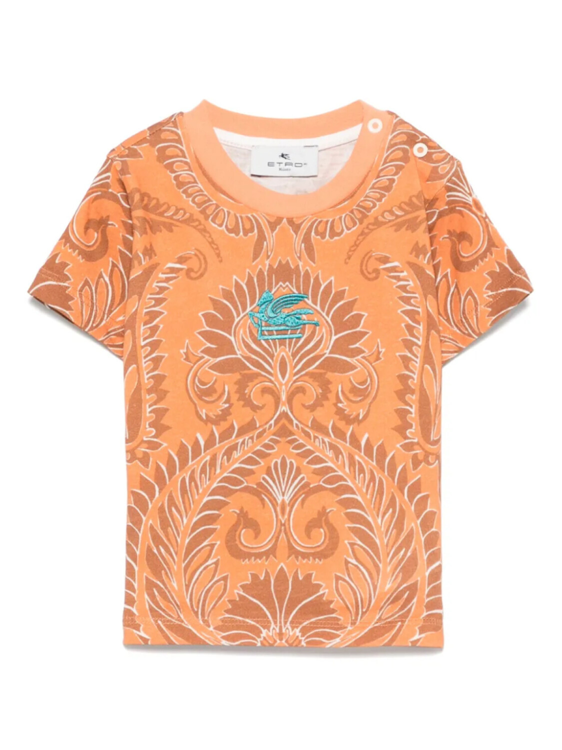 

ETRO KIDS футболка с принтом пейсли, оранжевый