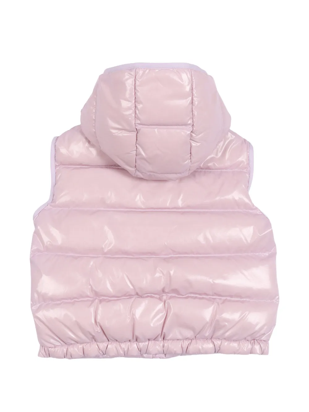 Утепленный жилет с капюшоном Moncler Enfant, розовый — фото 2
