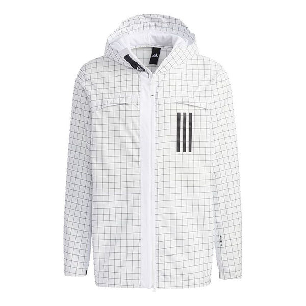 

Куртка adidas WND Sports Plaid Windproof Hooded Jacket White, белый