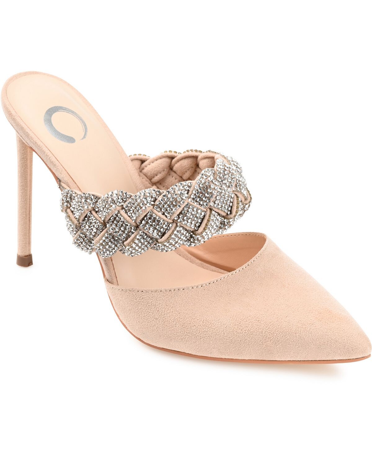 Женские плетеные туфли на шпильке Hazzl со стразами Journee Collection