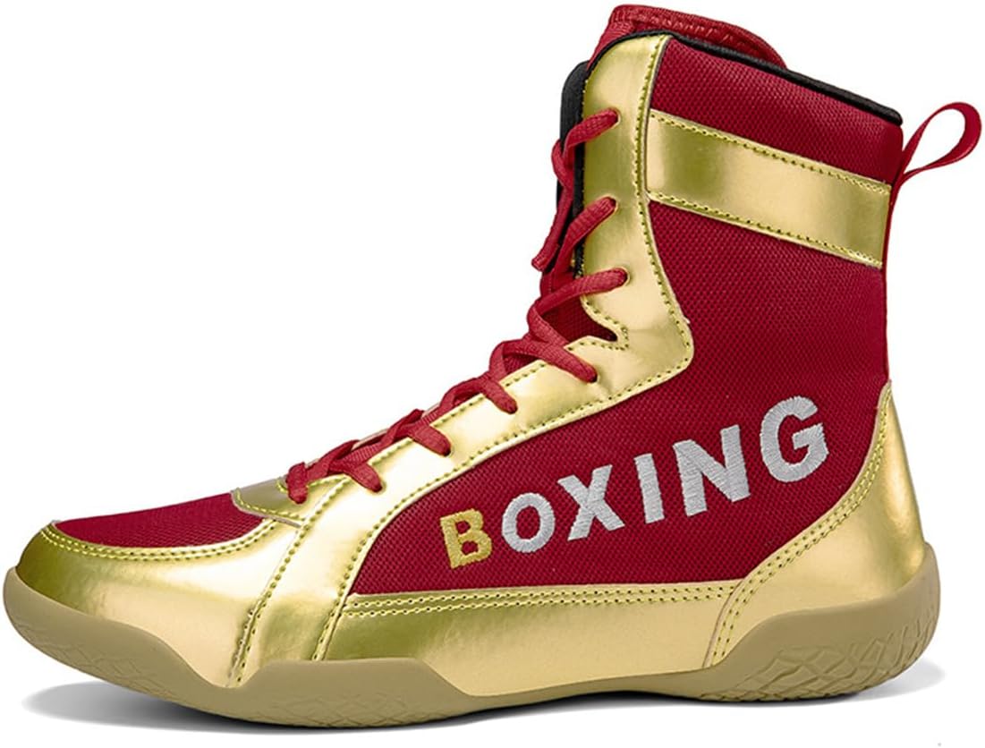 

Мужские боксерские туфли дышащие легкие боксерские ботинки модные кроссовки для борьбы противоскользящие спортивные фитнес-обувь Donfaauk, красный