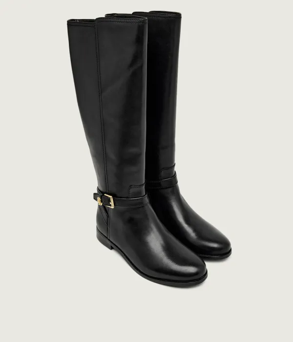 Кожаные сапоги для верховой езды Brooke Lauren Ralph Lauren, черный — фото 3