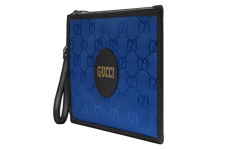 Сумка-клатч унисекс из переработанного нейлона с кожаными деталями Gucci — фото 2