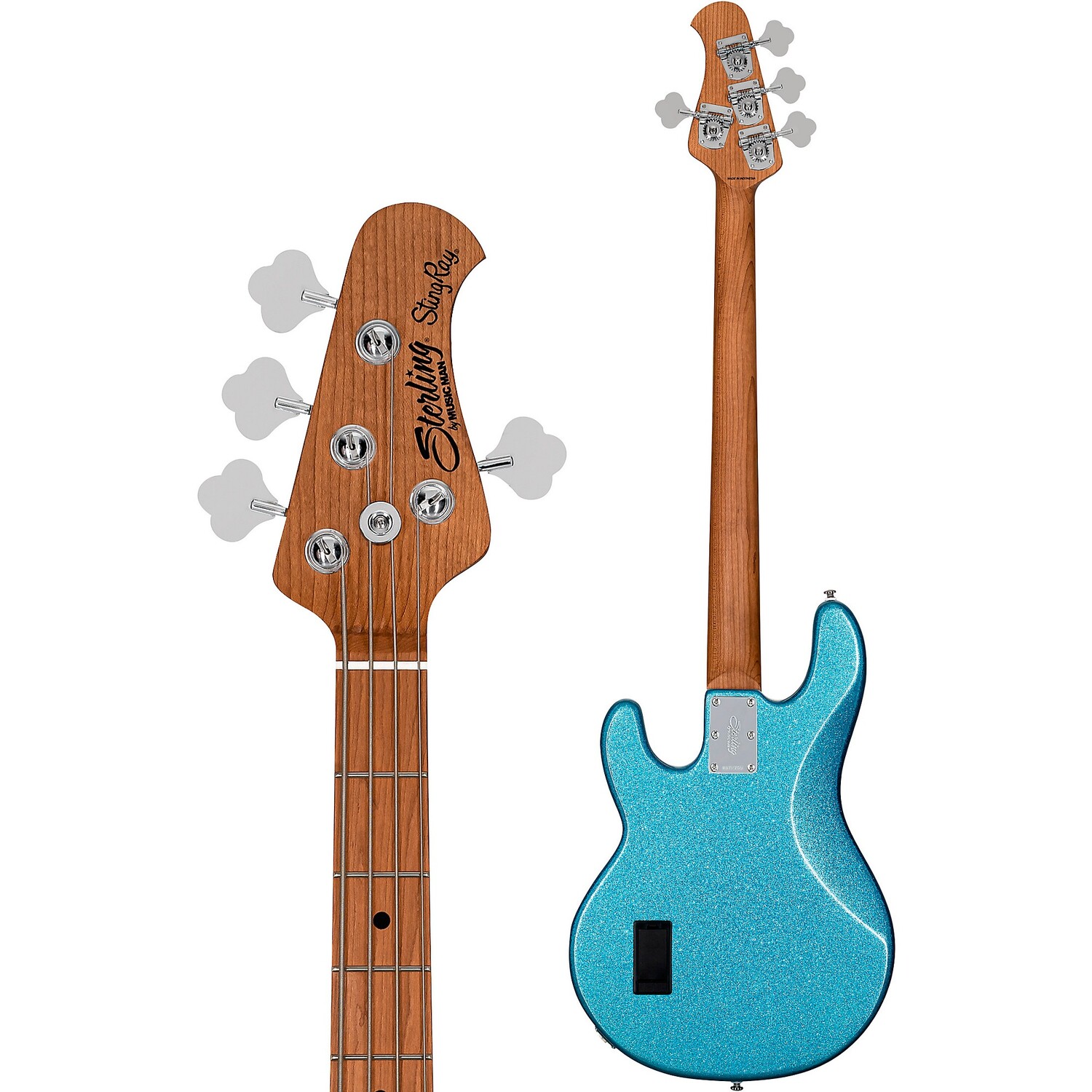 

Sterling от Music Man StingRay Ray34 Sparkle Электрический бас-гитара Blue Sparkle