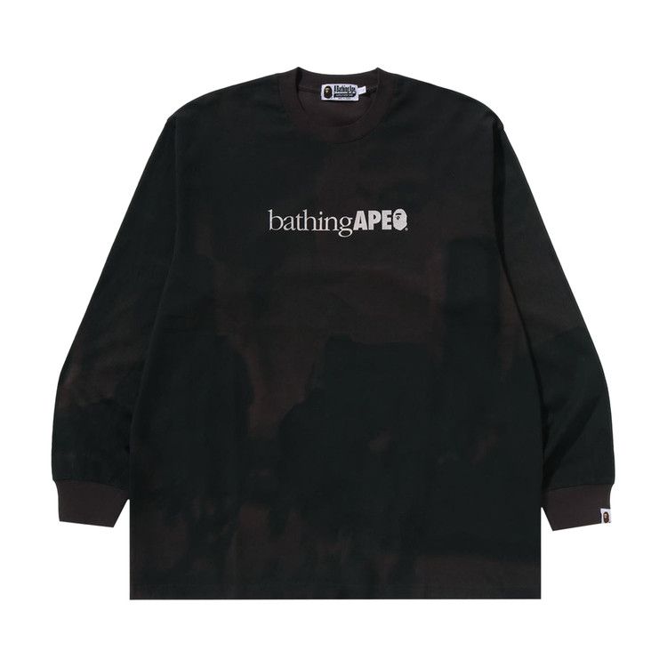 

Футболка BAPE Overprint Logo Relaxed Fit Long-Sleeve Tee, Black