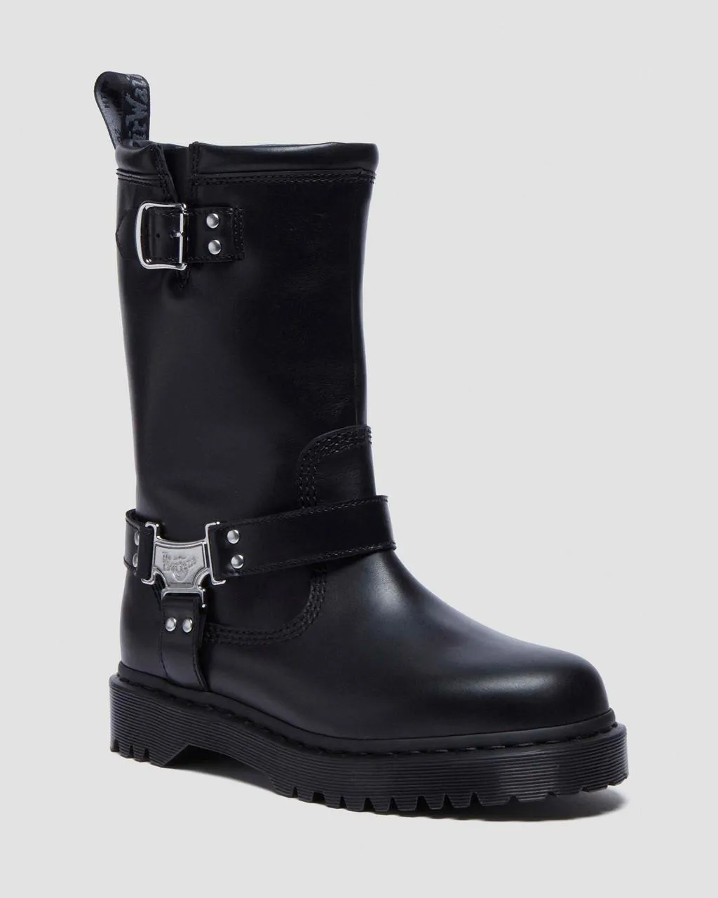 

Кожаные байкерские ботинки Dr. Martens Anistone Hi, цвет Black — Wanama