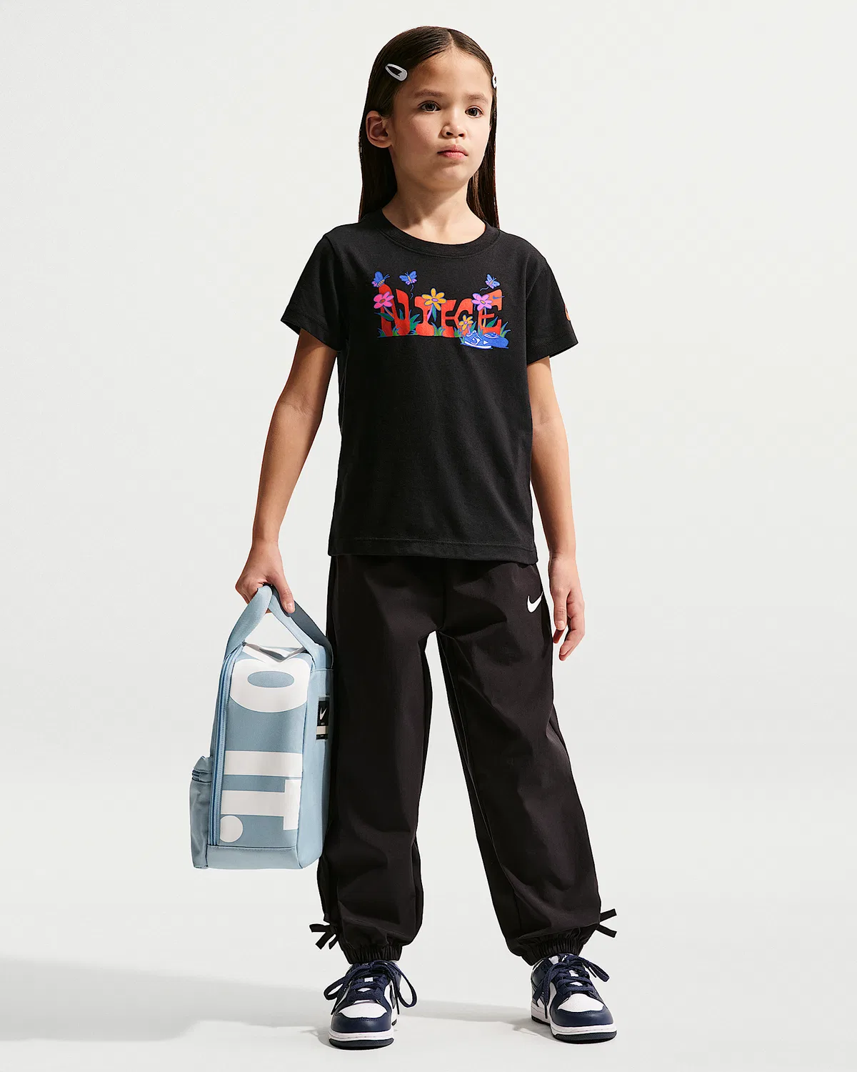 Детская футболка Nike Floral Jersey, Black — фото 4