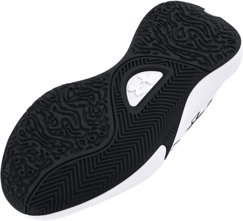 Детские баскетбольные кроссовки Under Armour Lockdown 7 для дошкольников, белый/черный — фото 4