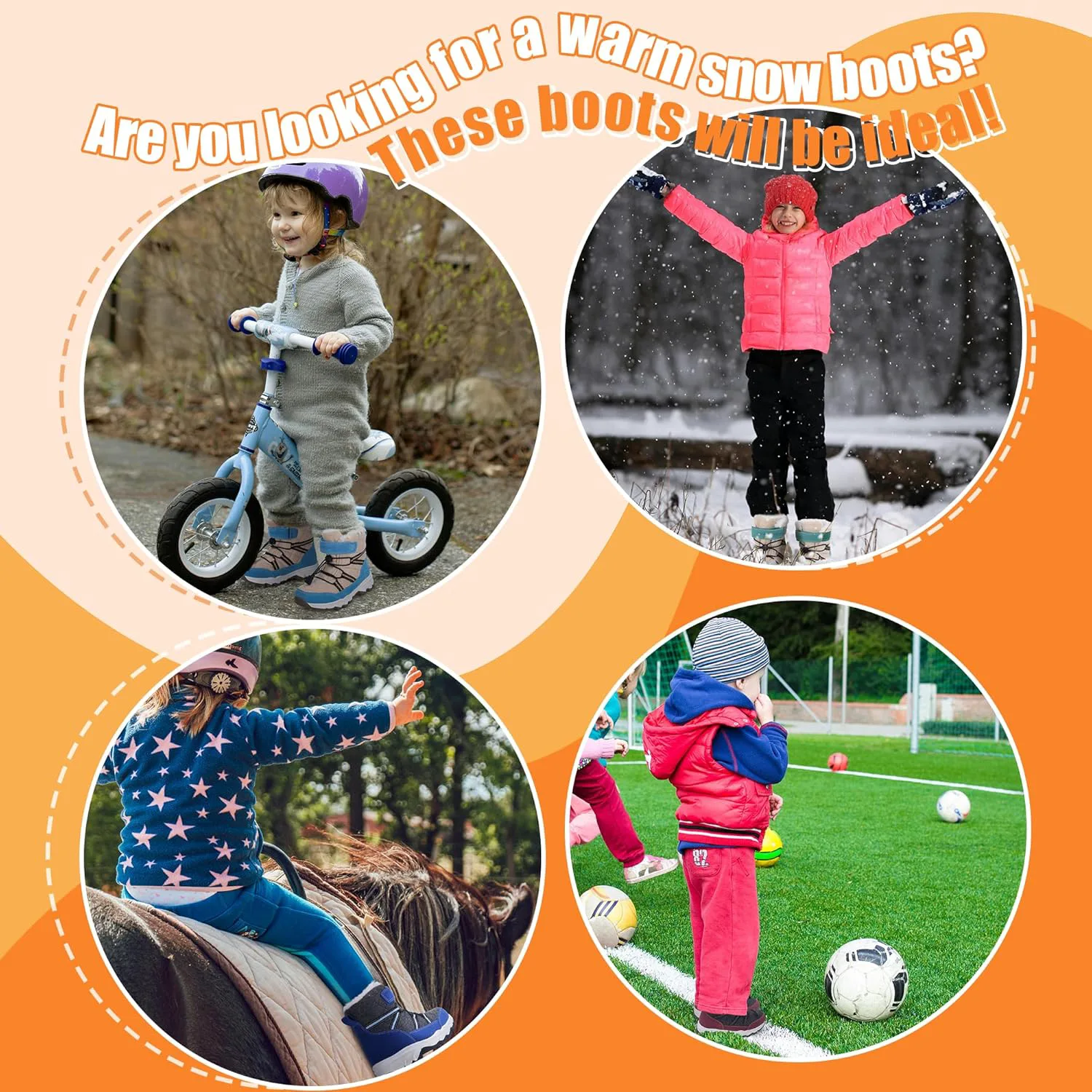 

Зимние сапоги для мальчиков и девочек с шерстяной подкладкой Visionreast, противоскользящие, унисекс, для детей, холодная погода, уличная обувь, синий