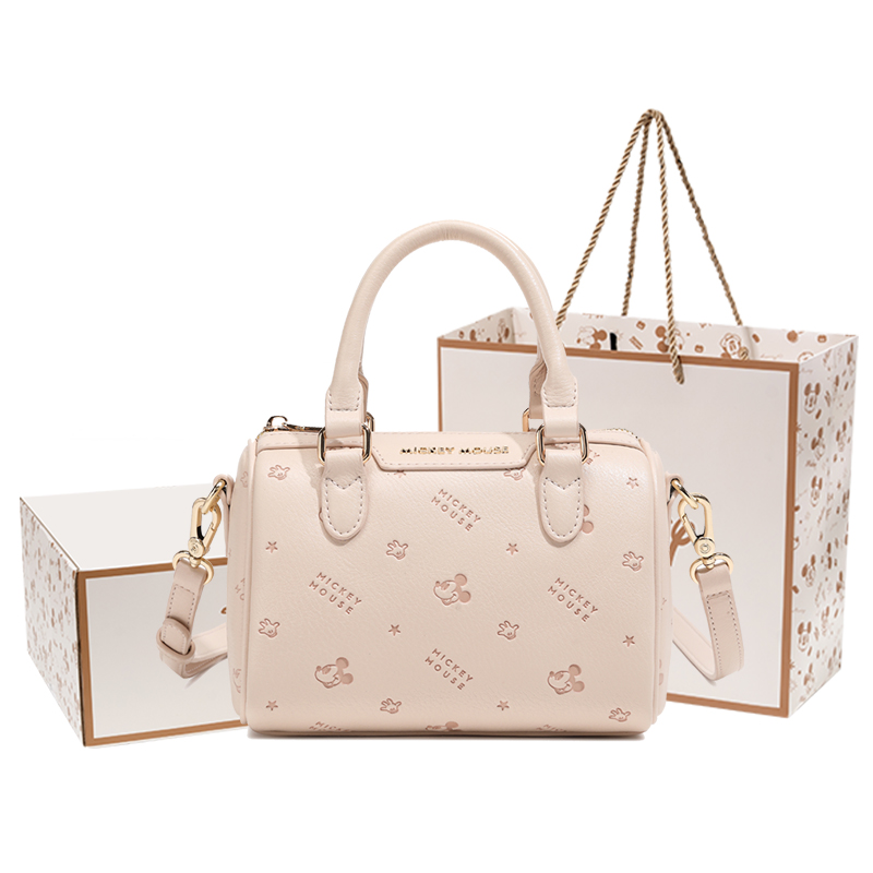 

Disney Бостонская сумка через плечо женская розовая белая серебристая черная, Peach Pink[Mickey Mouse Exclusive Shopping Bag]