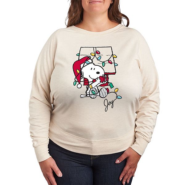

Футболка с длинным рукавом French terry Peanuts Snoopy Joyful Moment plus size Licensed Character