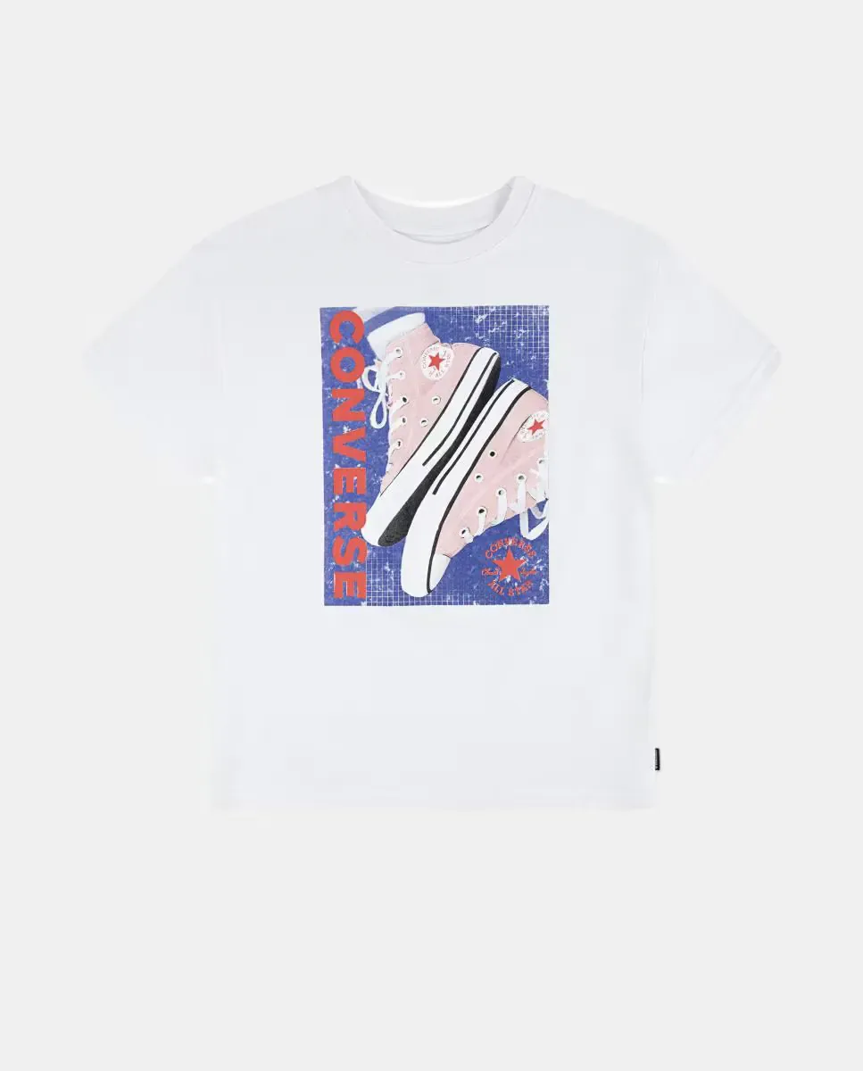 Футболка Boyfriend с графикой кед Converse, белый