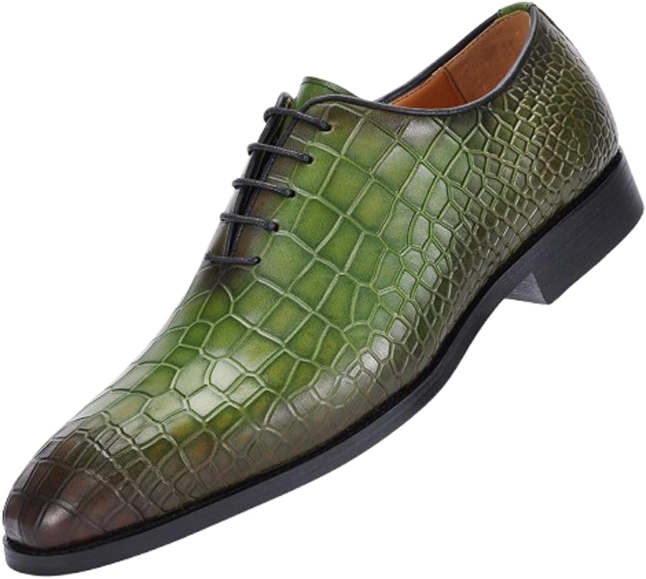 

Мужские туфли Santimon Oxfords - стильные дерби с крыльями для делового кэжуала, свадеб и особых мероприятий, зеленый