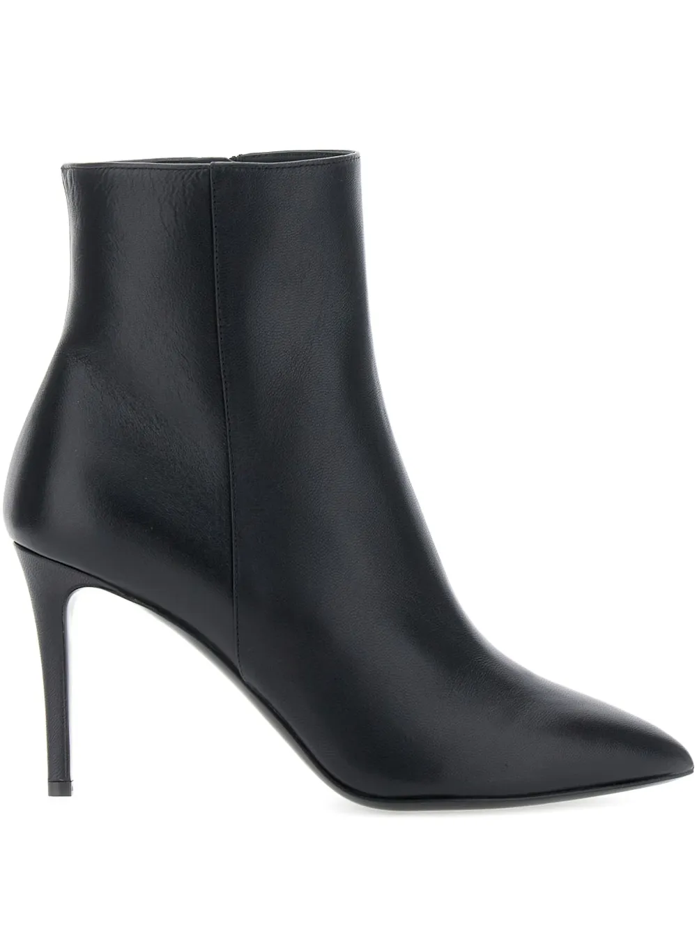 Ботинки с заостренным носком и молнией Pollini, черный