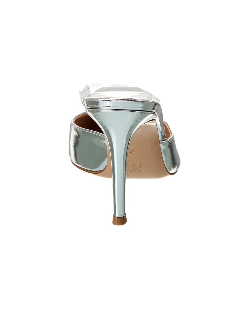 Кожаные мюли Gianvito Rossi Jaipur 85, серебро