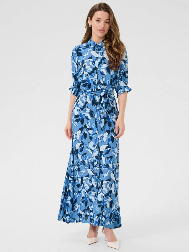 

Платье макси Velana с листовым принтом KAFFE, Blue/Multi