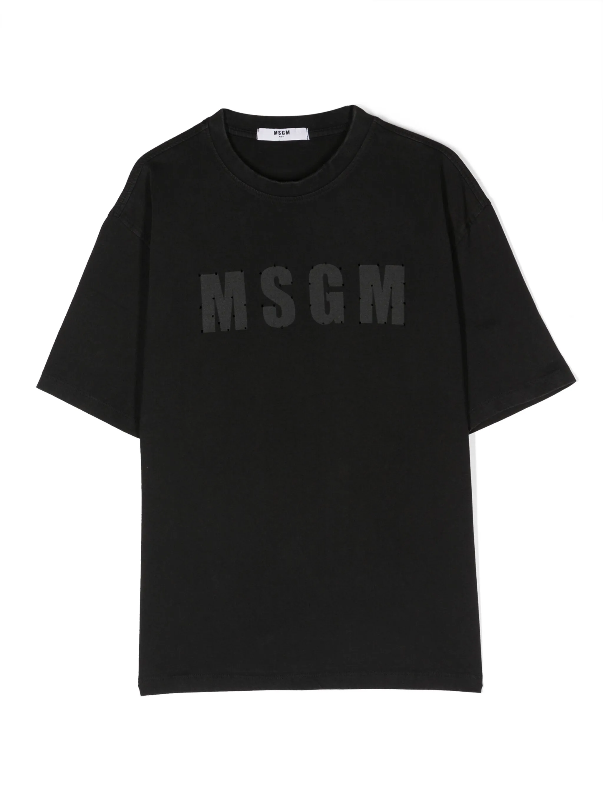 

Футболка со стразами Msgm Kids, черный