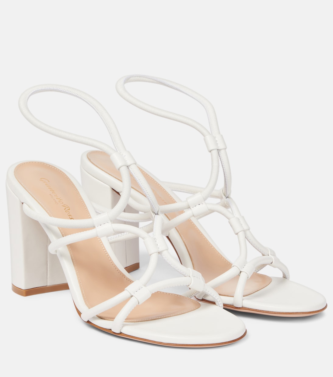 Кожаные сандалии Cage 85 Gianvito Rossi, белый