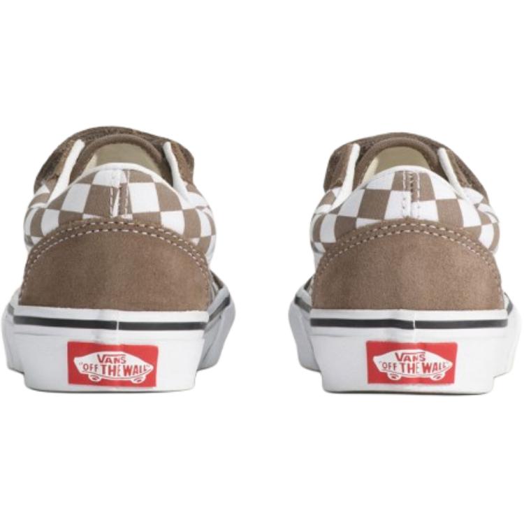 Vans Детские низкие кеды для скейтбординга из парусины и замши в стиле олдскул, коричневого цвета — фото 4