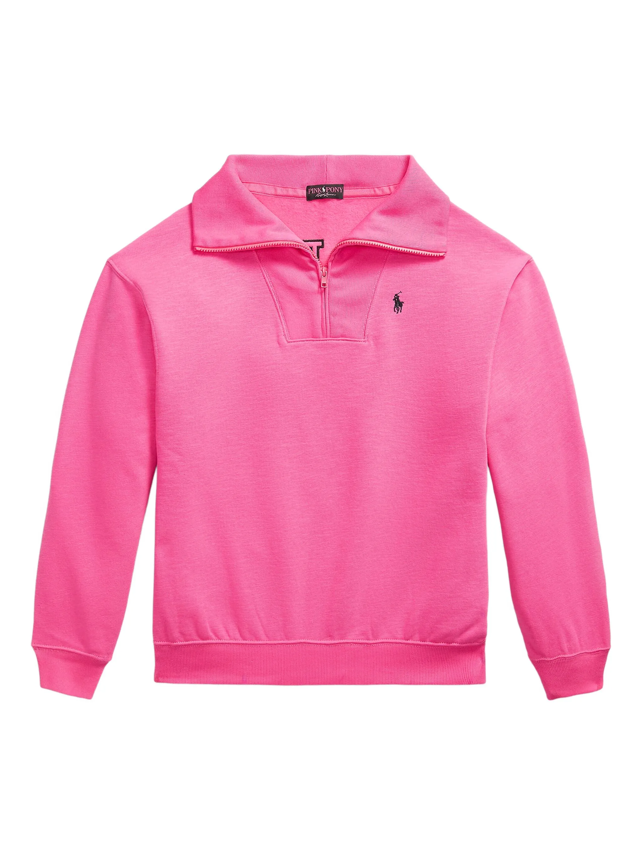 

Толстовка с розовым пони на молнии наполовину Polo Ralph Lauren, розовый