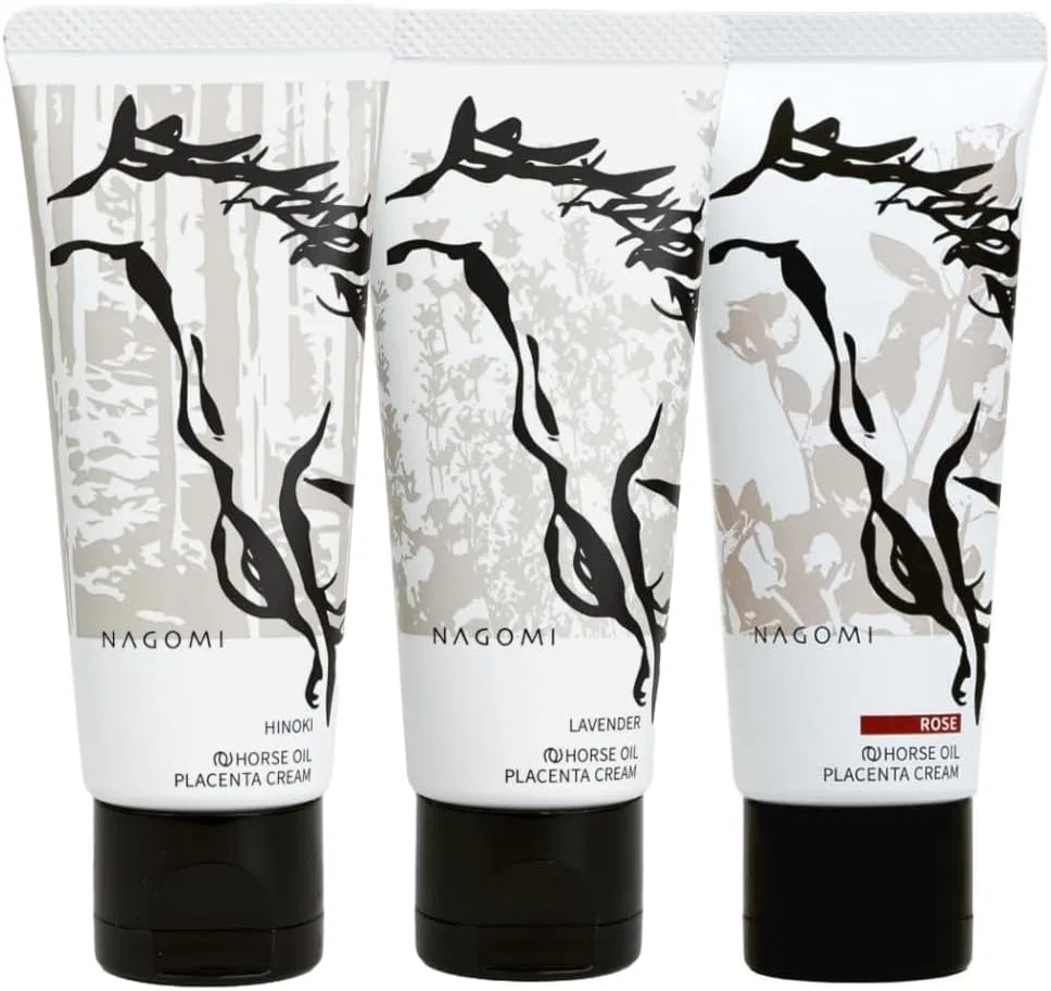 Крем для лица и тела Horse Oil Cream NAGOMI набор 3 вида 45 г