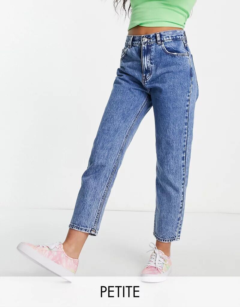 

Синие джинсы для мам с завышенной талией Pull&Bear