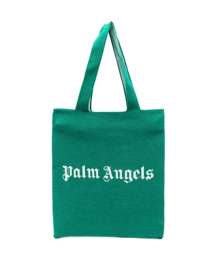

Стильная сумка тоут из смесовой шерсти Palm Angels, зеленый