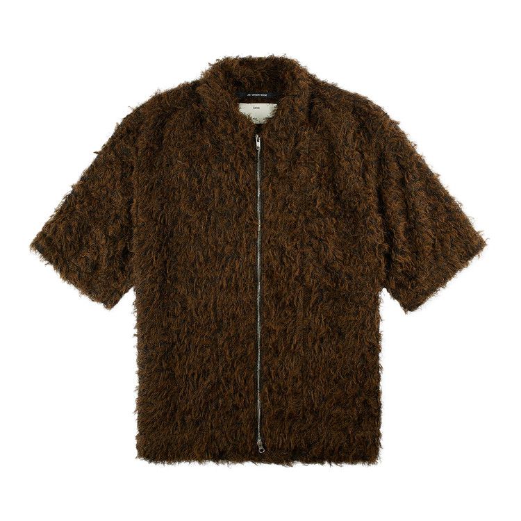 

Рубашка Song for the Mute Zip Up Box Shirt, Black/Brown