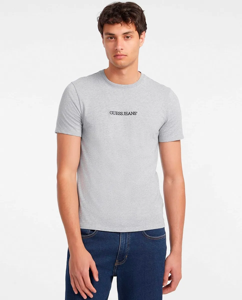 

Мужская футболка с коротким рукавом Guess Jeans, светло-серый