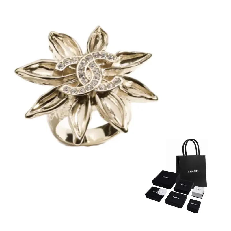 

Золотые металлические кольца для женщин Gold CHANEL, золотой