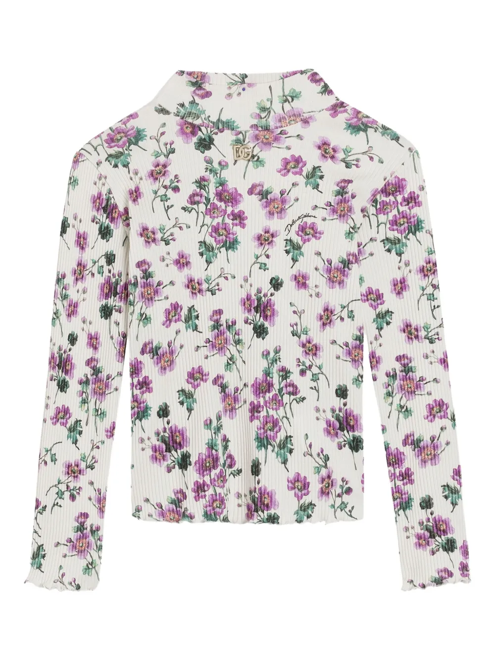 

Топ с принтом Dolce & Gabbana Kids, белый