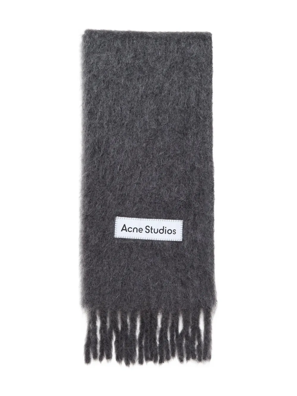 

Шарф с бахромой Acne Studios, серый