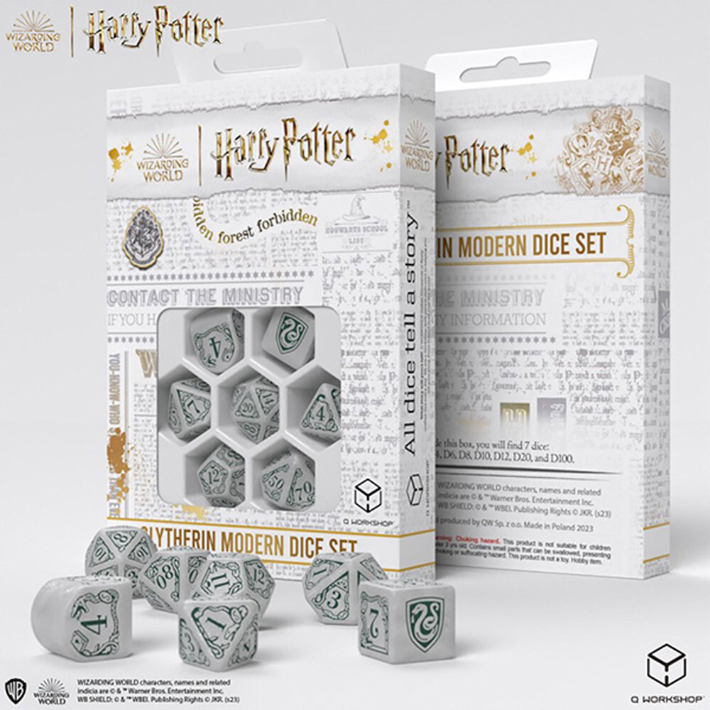 

Аксессуары Q-Workshop Harry Potter Dice: Slytherin White Set (7)