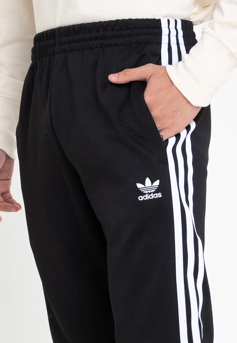 Тренировочные брюки, классические, Adicolor Classics SST, Adidas, белый/черный — фото 3