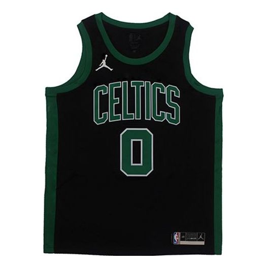 

Майка Air Jordan NBA Sports Basketball Jersey Vest SW Fan Edition Boston Celtics Tatum No. 0 'Black Green', черный