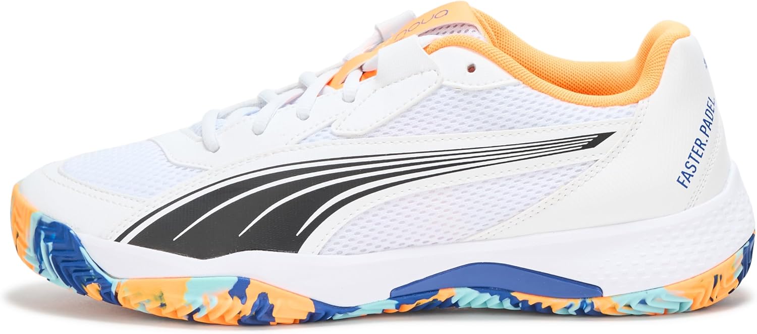 Мужские кроссовки Puma Nova Court для пикабола, белый/черный/синий/ярко-синий — фото 2