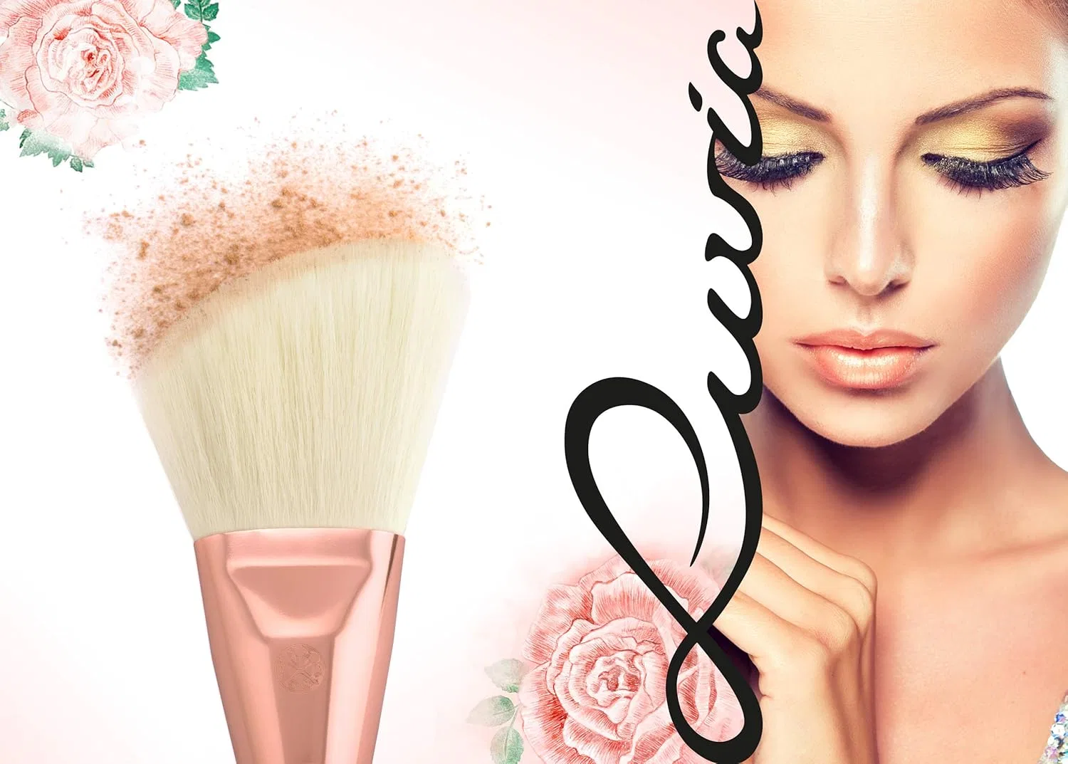 Кисть для румян «Essentials Prime Blush Brush XL E207» от Luvia Luvia Cosmetics, Nude/Rose Gold — фото 2
