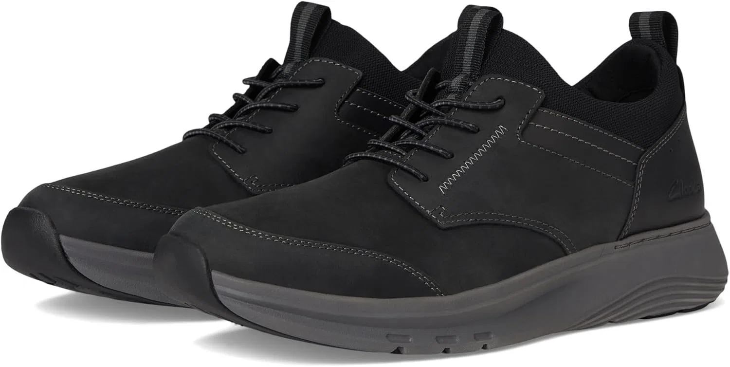 Мужские кроссовки Clarks Motion Trek Ez Trainers, 3-Black Leather