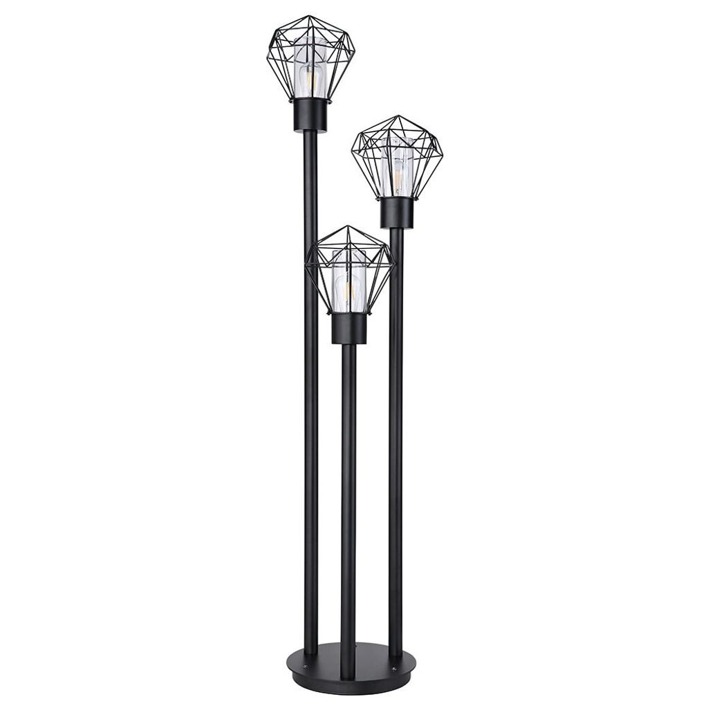 

Торшер, черный металл, решетка, 3 лампы, В 170 см Globo Lighting