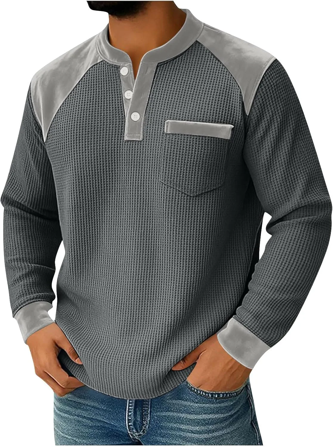 

Мужская футболка-поло с длинным рукавом и карманом