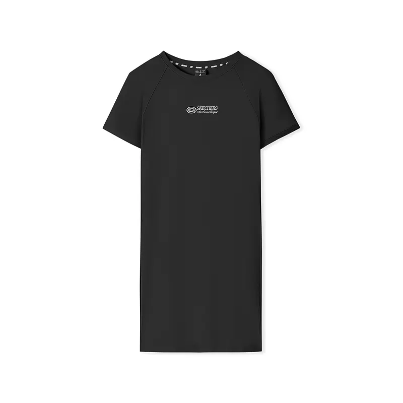 

Skechers Женское платье с коротким рукавом Sports Life Collection угольно-черное