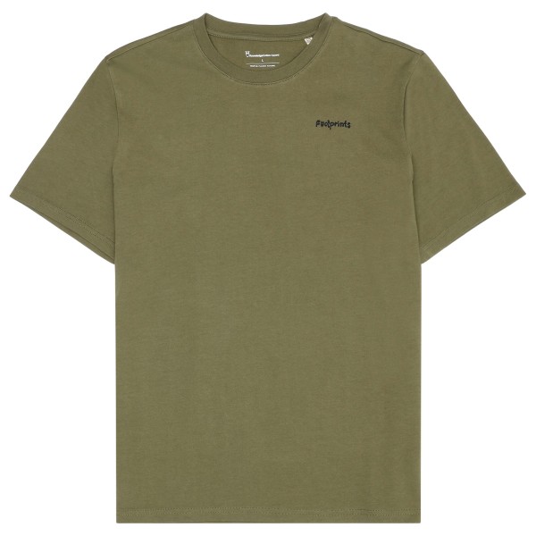 

Обычная футболка с короткими рукавами и принтом "s/s" Knowledgecotton Apparel, Burned Olive