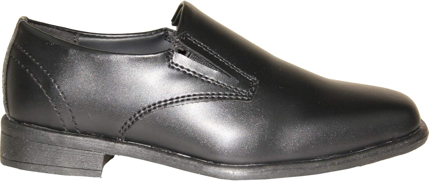 Детские туфли VANGELO Boy Kid Dress Shoe Oxford на шнуровке, лоферы без шнурков, смокинговые туфли для выпускного, школьной формы, свадеб и официальных мероприятий, размеры от малышей до больших детей, черный — фото 4